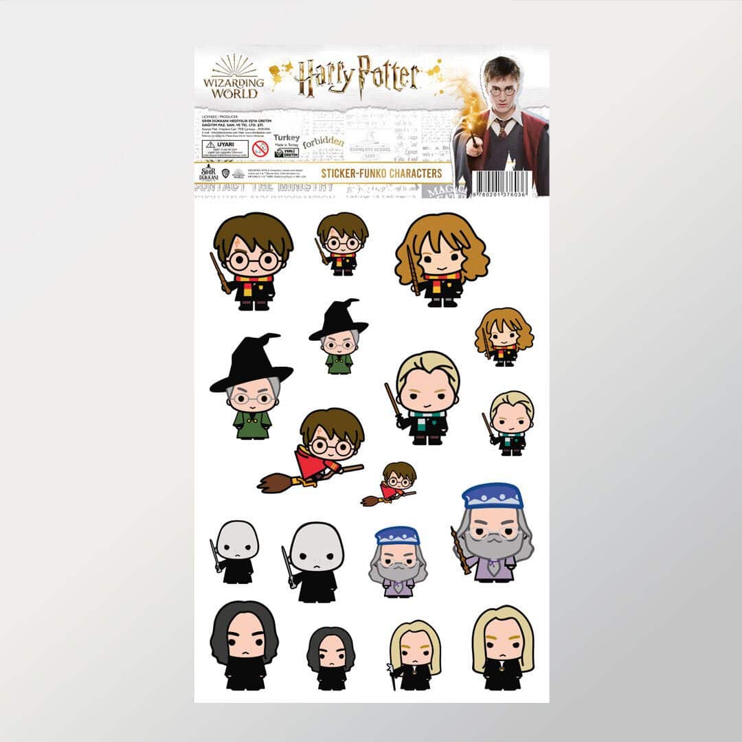 Harry Potter Karakter İkon Stiker Set HD Baskılı