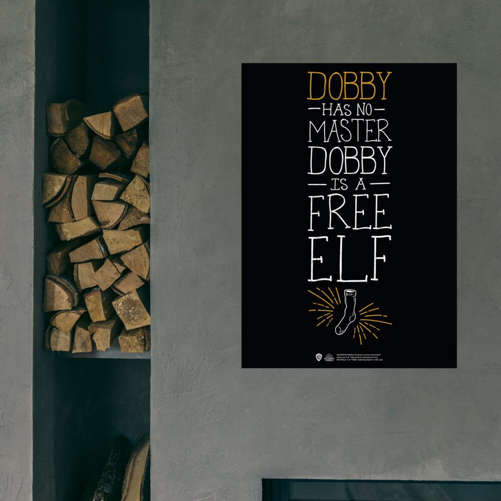 Dobby Tipografik Poster 30×42 cm A3 Lisanslı Kuşe Kağıt HD Baskı